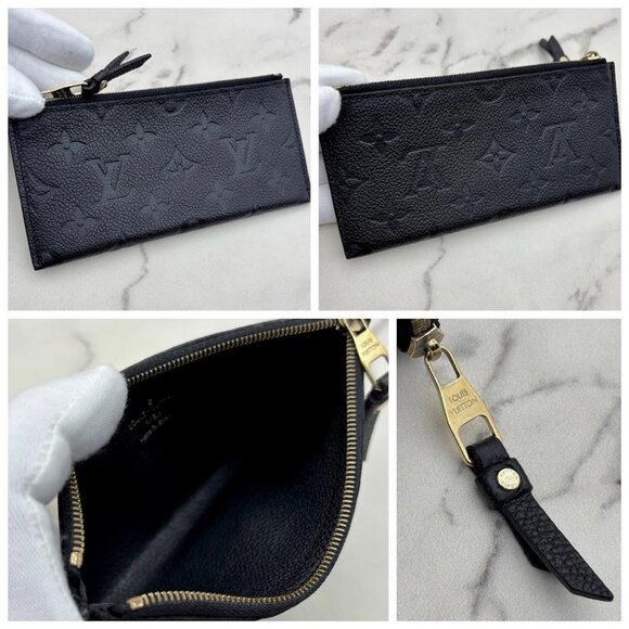 Louis Vuitton Monogram Empreinte Curieuse Sarah Wallet Black Leather - Picture 14 of 16